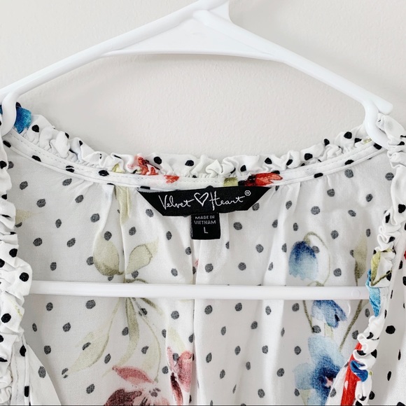 Velvet Heart Peasant Top - Picture 4 of 4